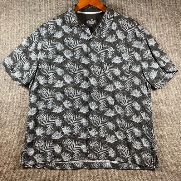 Nat Nast Button Up Silk Blend Shirt Men's Large Blue Floral Allover Casual - Picture 1 of 11